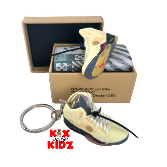 Other - Jordan 5 off white Sail 3D Mini Sneaker Keychain